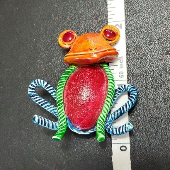 Hollycraft vintage collector frog brooch - Picture 8 of 9